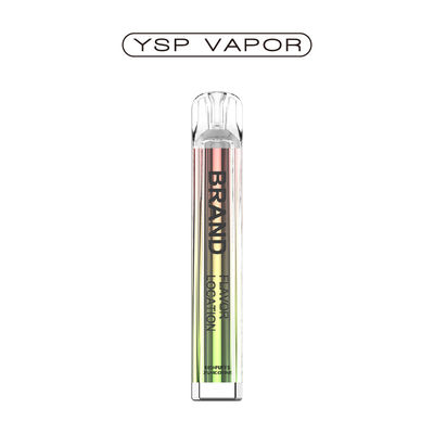 600 Puffs 2 ml flüssige, kristallklare E-Zigarettenbatterie 400 mAh Einweg-TPD