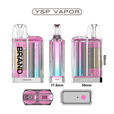 TPD-konforme Einweg-Pod-Vorgefüllte Mesh-Coil-Kindersperre 2ml Flüssigkristall-Design