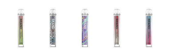 600 Puffs 2 ml flüssige, kristallklare E-Zigarettenbatterie 400 mAh Einweg-TPD